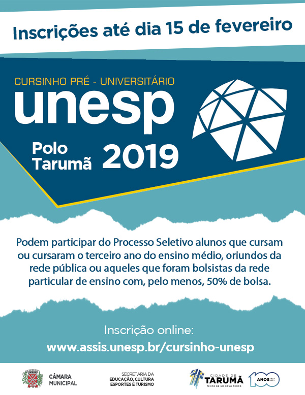 inscricaocursinhounesp2019